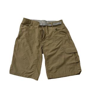 Gramicci Shorts Mens Large Green Cotton Outdoor Hiking Climbing Trail Belted